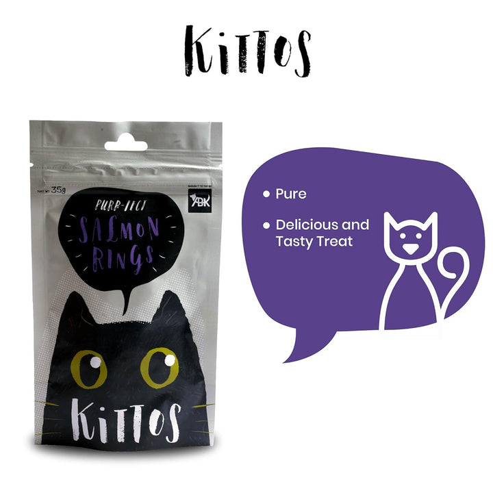 Kittos Salmon Rings Cat Meaty Treat – 35gm
