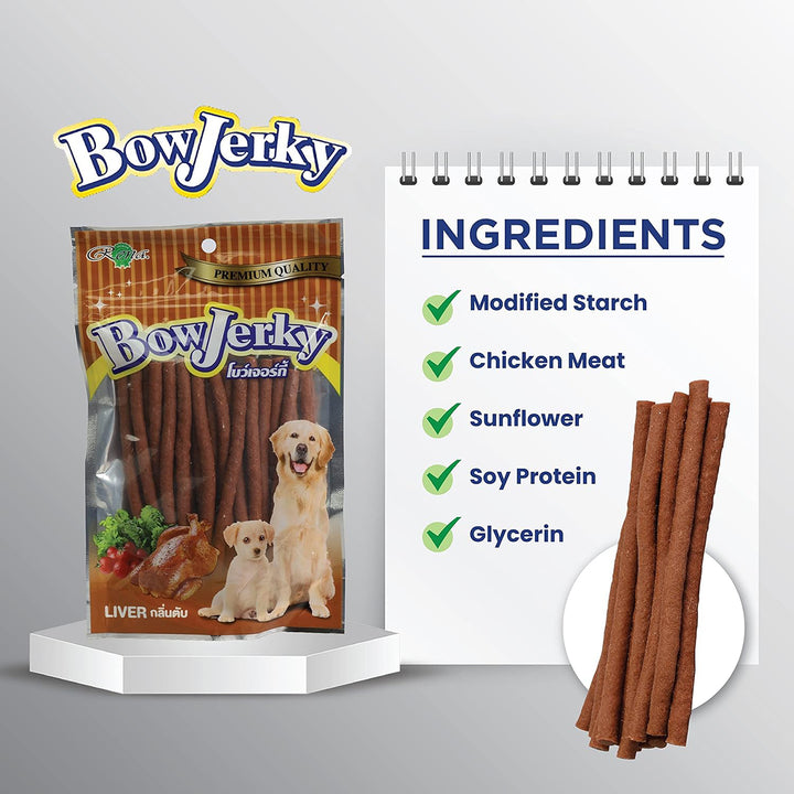 Rena BowJerky Liver Sticks Dog Meaty Treat - 200g
