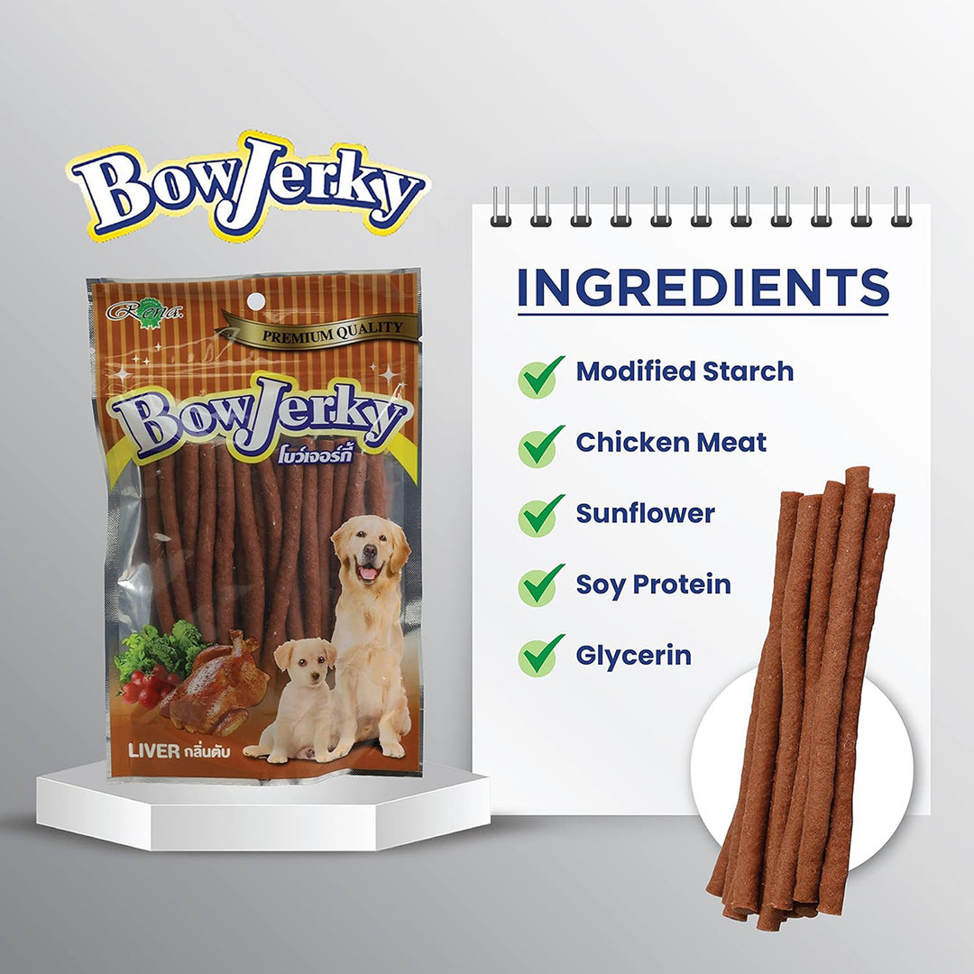 Rena BowJerky Liver Sticks Dog Meaty Treat - 200g