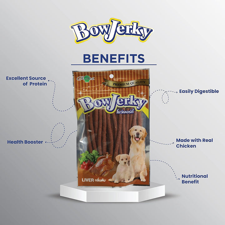 Rena BowJerky Liver Sticks Dog Meaty Treat - 200g