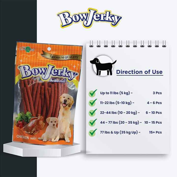 Rena BowJerky Chicken Sticks Dog Meaty Treat - 200g