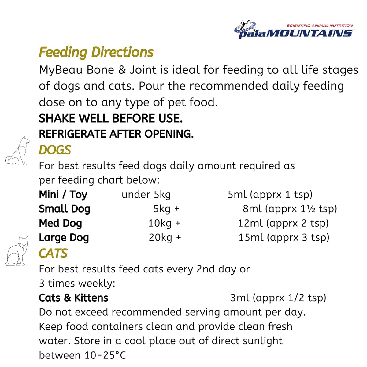 Palamountains My Beau Bone & Joint Supplement For Dog/Cat - 150ml