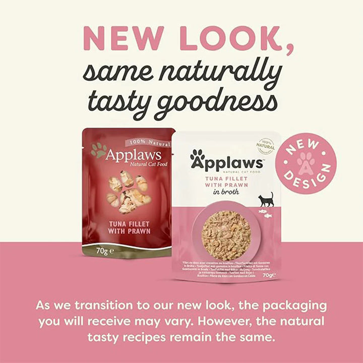 Applaws Tuna Fillet with Pacific Prawns Adult Wet Cat Food - 70g