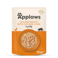 Applaws Chicken Breast with Liver in Jelly Wet Cat Food - All Breeds Adult - 70g