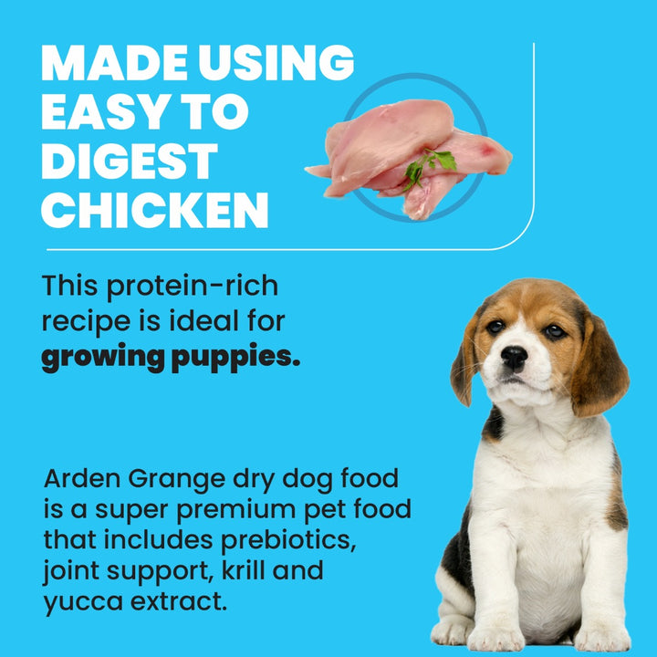 Arden Grange Puppy/Junior Fresh Chicken Dry Dog Food - Small/Medium Breed