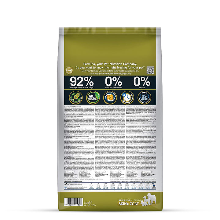 Farmina N&D Grain Free Quinoa Skin & Coat - (Duck, Coconut & Turmeric) Dry Dog Food - All Breeds Adult - 2.5kg