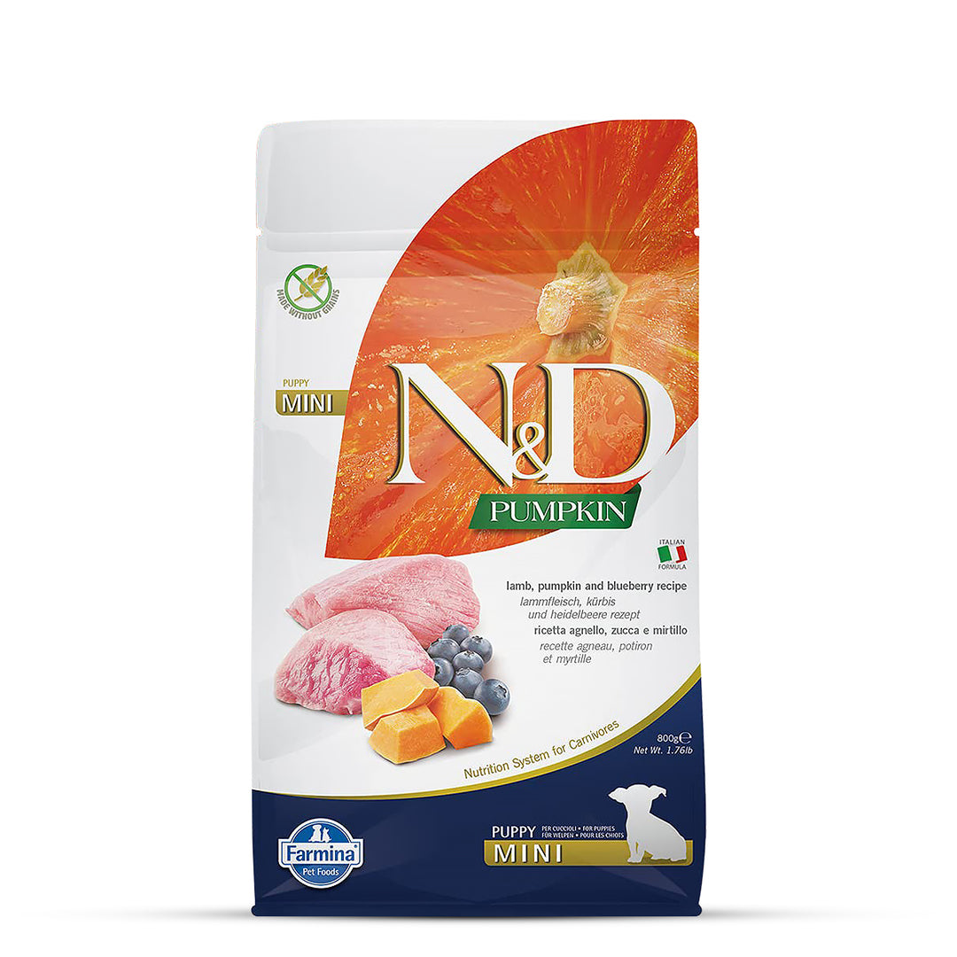 Farmina N&D Grain Free Pumpkin Lamb & Blueberry Dry Dog Food - Mini Breed Puppy