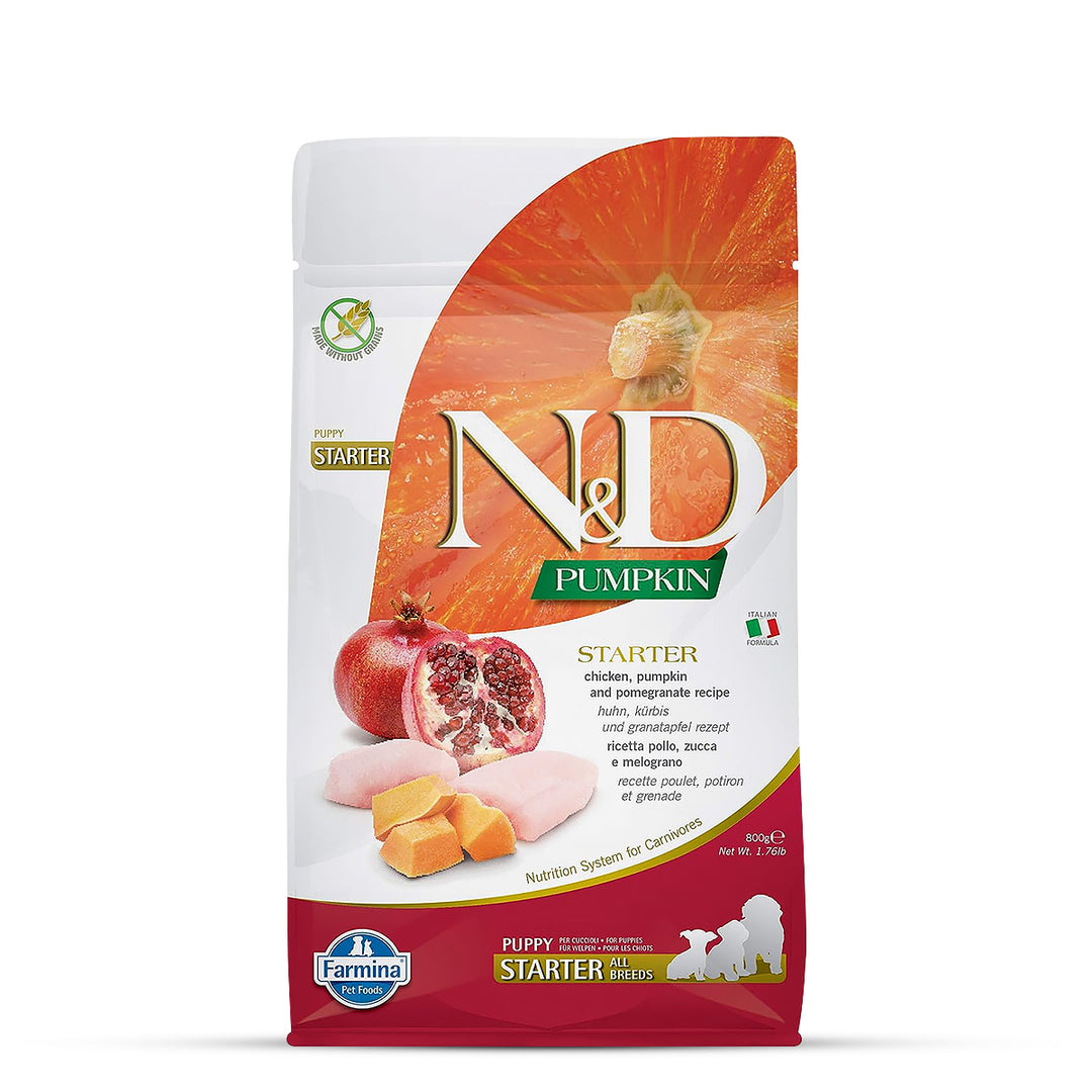 Farmina N&D Grain Free Pumpkin Chicken & Pomegranate Dry Dog Food - All Breed Puppy Starter