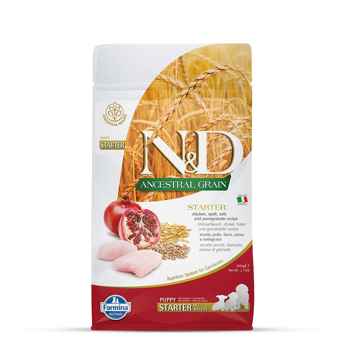 Farmina N&D Ancestral Grain Chicken & Pomegranate Starter Puppy Food - Dry Dog Food - All Breed