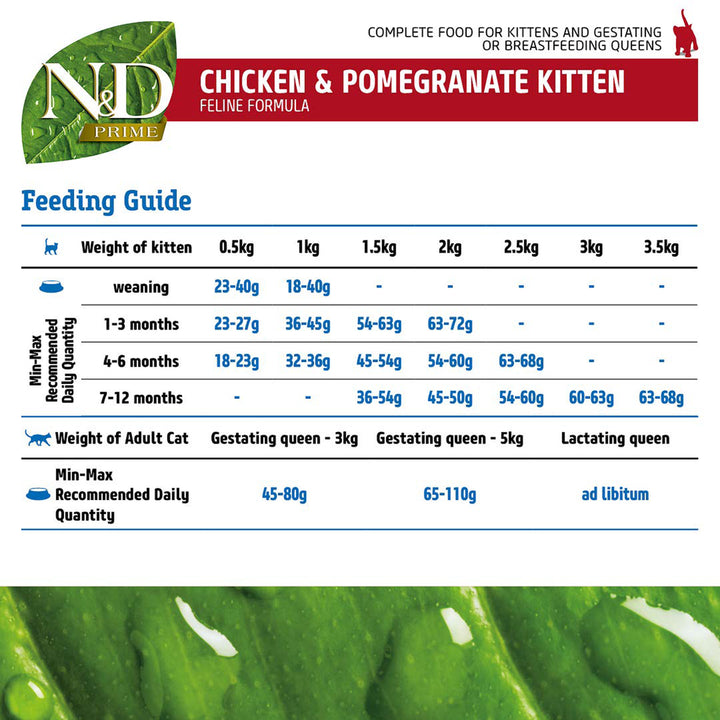 Farmina N&D Grain Free Prime Chicken & Pomegranate Kitten Food - Dry Cat Food - All Breeds