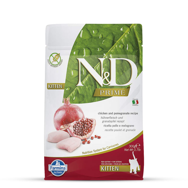 Farmina N&D Grain Free Prime Chicken & Pomegranate Kitten Food - Dry Cat Food - All Breeds