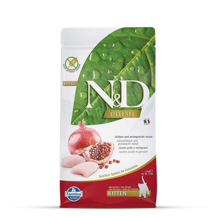 Farmina N&D Grain Free Prime Chicken & Pomegranate Kitten Food - Dry Cat Food - All Breeds