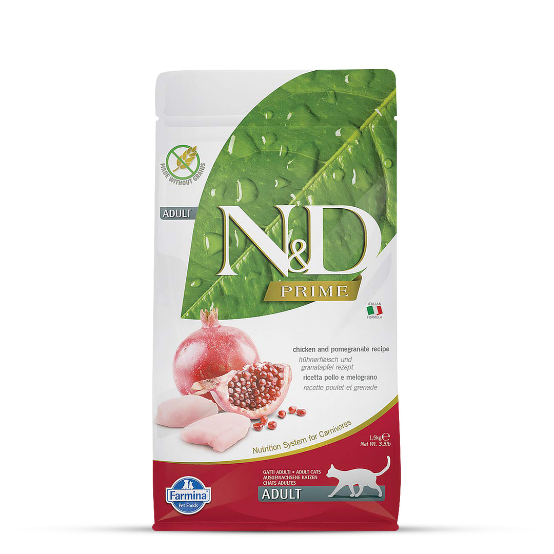 Farmina N&D Grain Free Prime Chicken & Pomegranate Dry Cat Food - All Breed Adult