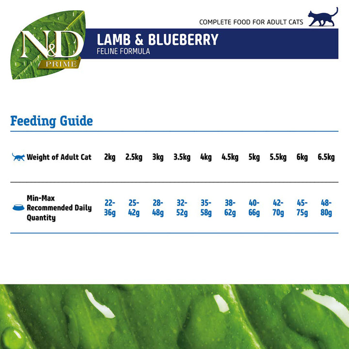 Farmina N&D Grain Free Prime Lamb & Blueberry Adult Dry Cat Food - All Breed Adult