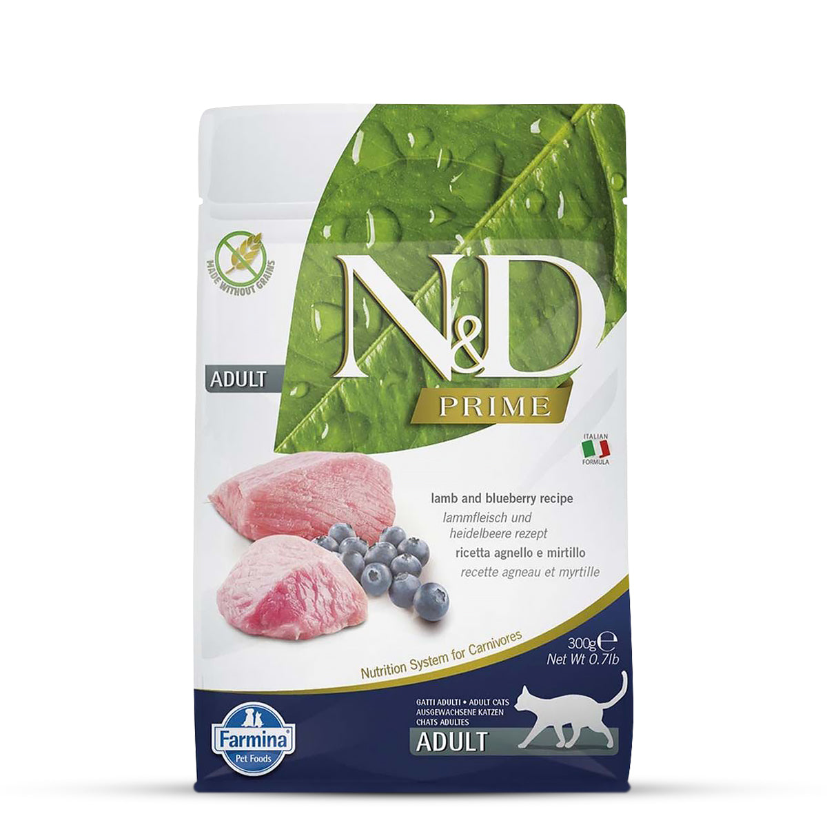 Farmina N&D Grain Free Prime Lamb & Blueberry Adult Dry Cat Food - All Breed Adult