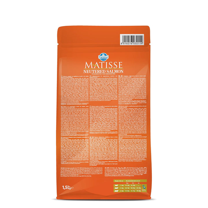 Matisse Neutered Salmon - Dry Cat Food - All Breeds Adult - 1.5kg