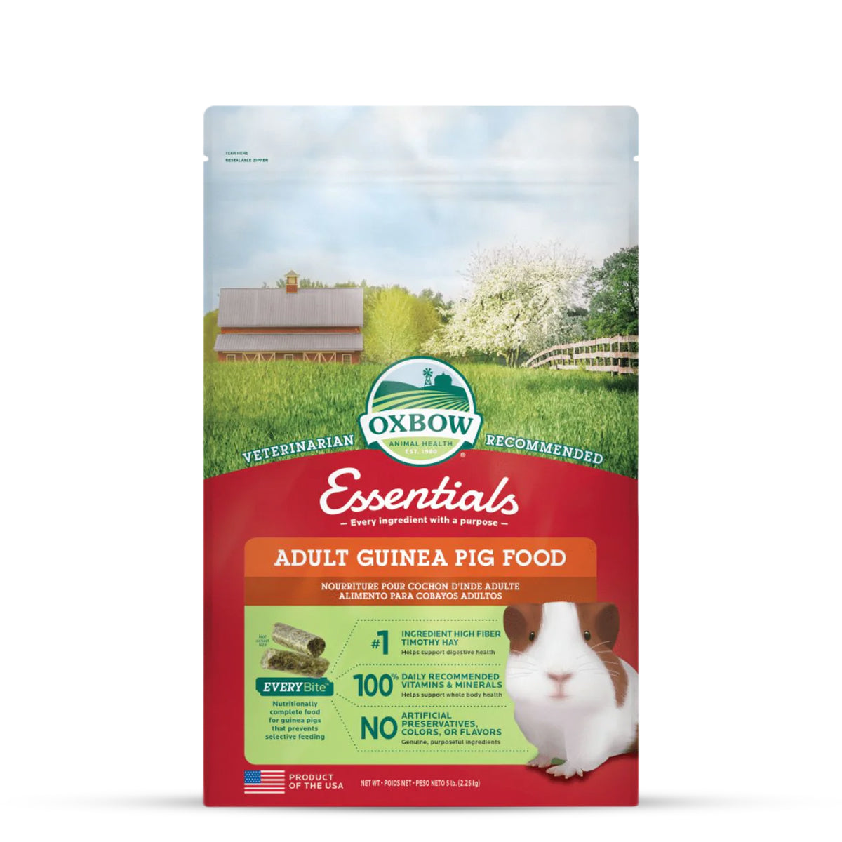 Oxbow Essentials Adult Guinea Pig Food - 2.25kg