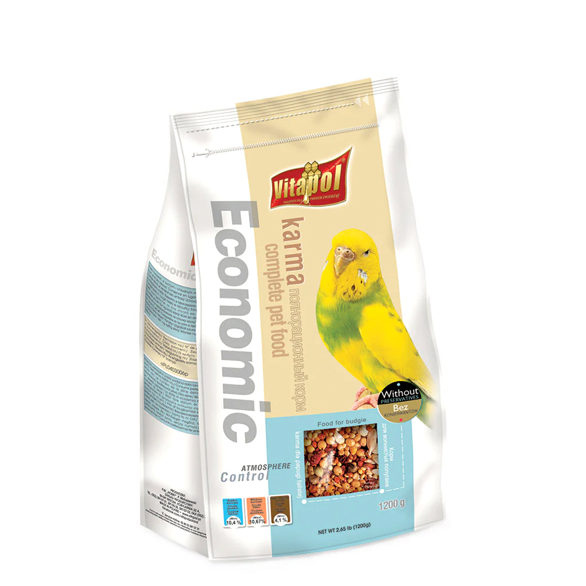 Vitapol Economic Bird Food For Budgie - 1.2kg
