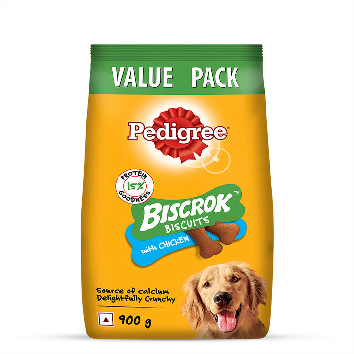 Pedigree Biscrok Chicken Flavor Dog Biscuits - 900g