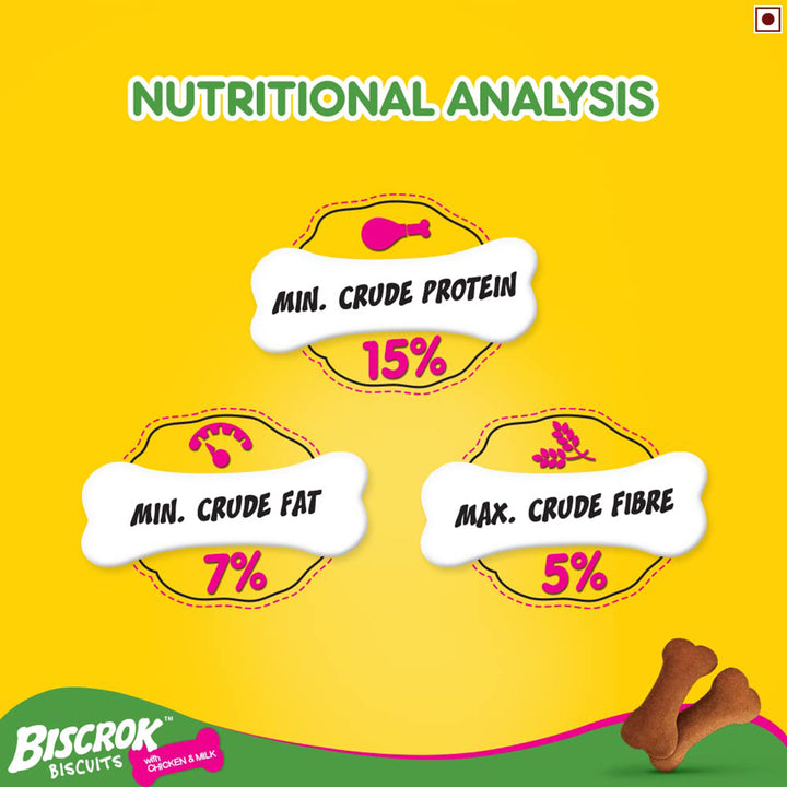 Pedigree Biscrok Milk & Chicken Flavor Dog Biscuits - 900g