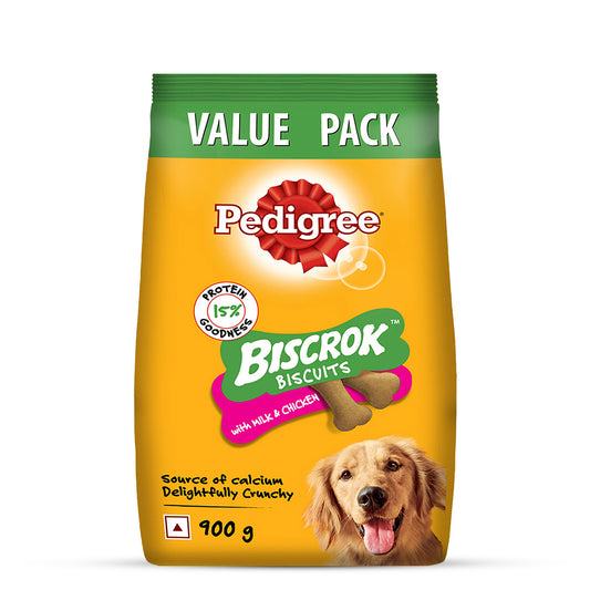 Pedigree Biscrok Milk & Chicken Flavor Dog Biscuits - 900g