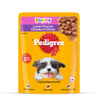 Pedigree Lamb Flavour Chunks in Gravy Puppy Wet Dog Food - 70g
