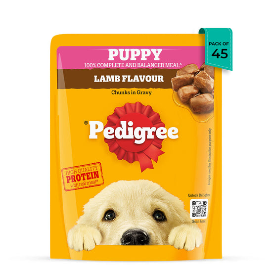 Pedigree Lamb Flavour Chunks in Gravy Puppy Wet Dog Food