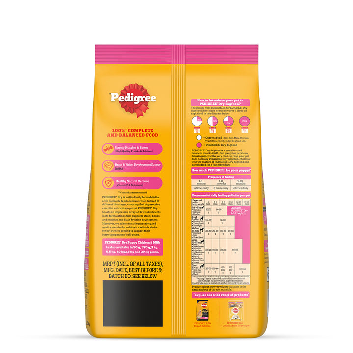 Pedigree Chicken & Milk Dry Dog Food - All Breed Puppy