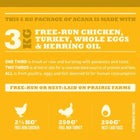 Zigly pet food package details ingredients—free-run chicken, turkey, eggs, herring oil.
