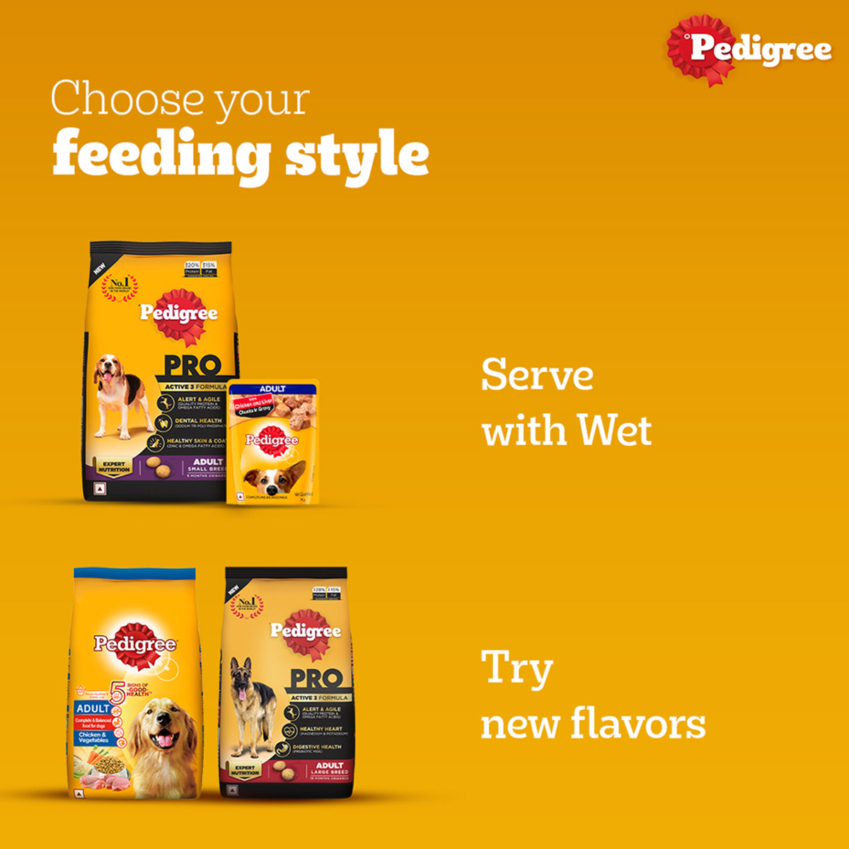 Pedigree PRO Expert Nutrition Adult Small Breed Dry Dog Food - 3kg