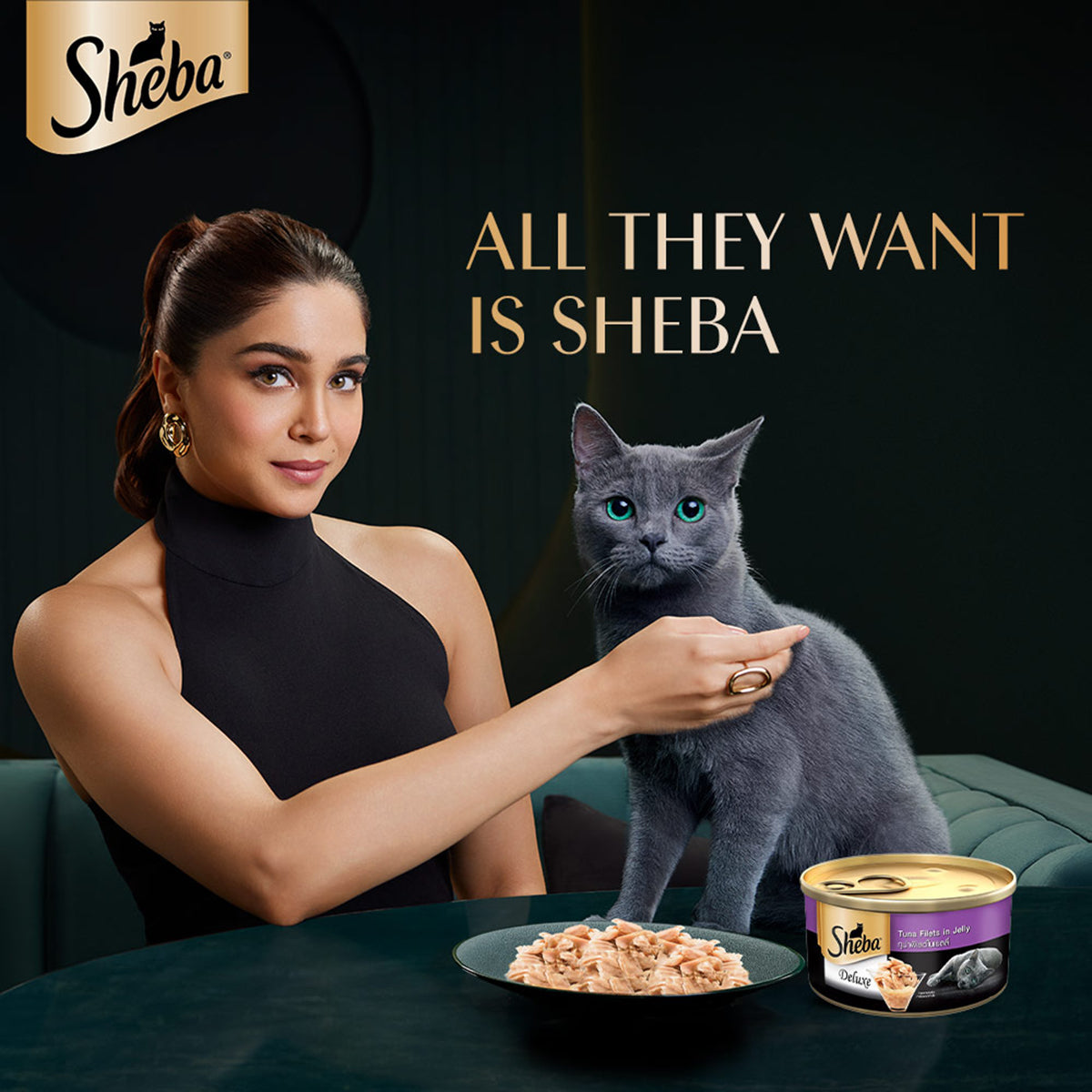 Sheba Deluxe Tuna In Jelly Premium Canned Wet Cat Food - All Breed Adult - 85g