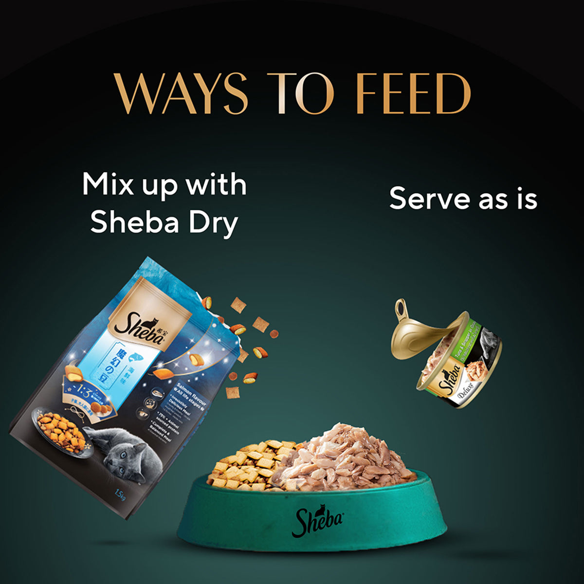 Sheba Deluxe Tuna & Snapper In Gravy Premium Canned Wet Cat Food - All Breed - 85g