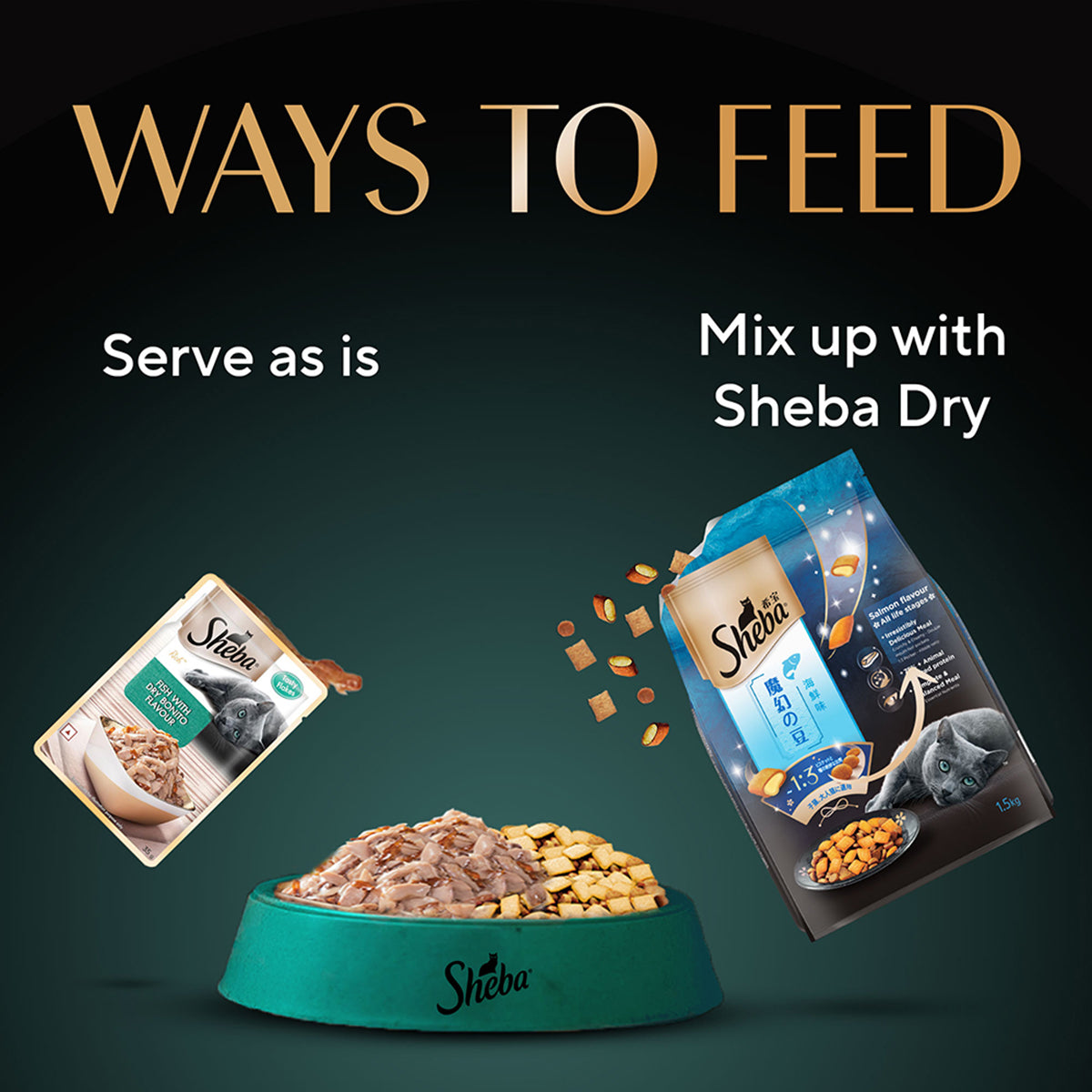 Sheba Rich Fish with Dry Bonito Flake Premium Wet Cat Food - All Breed Adult - 35g