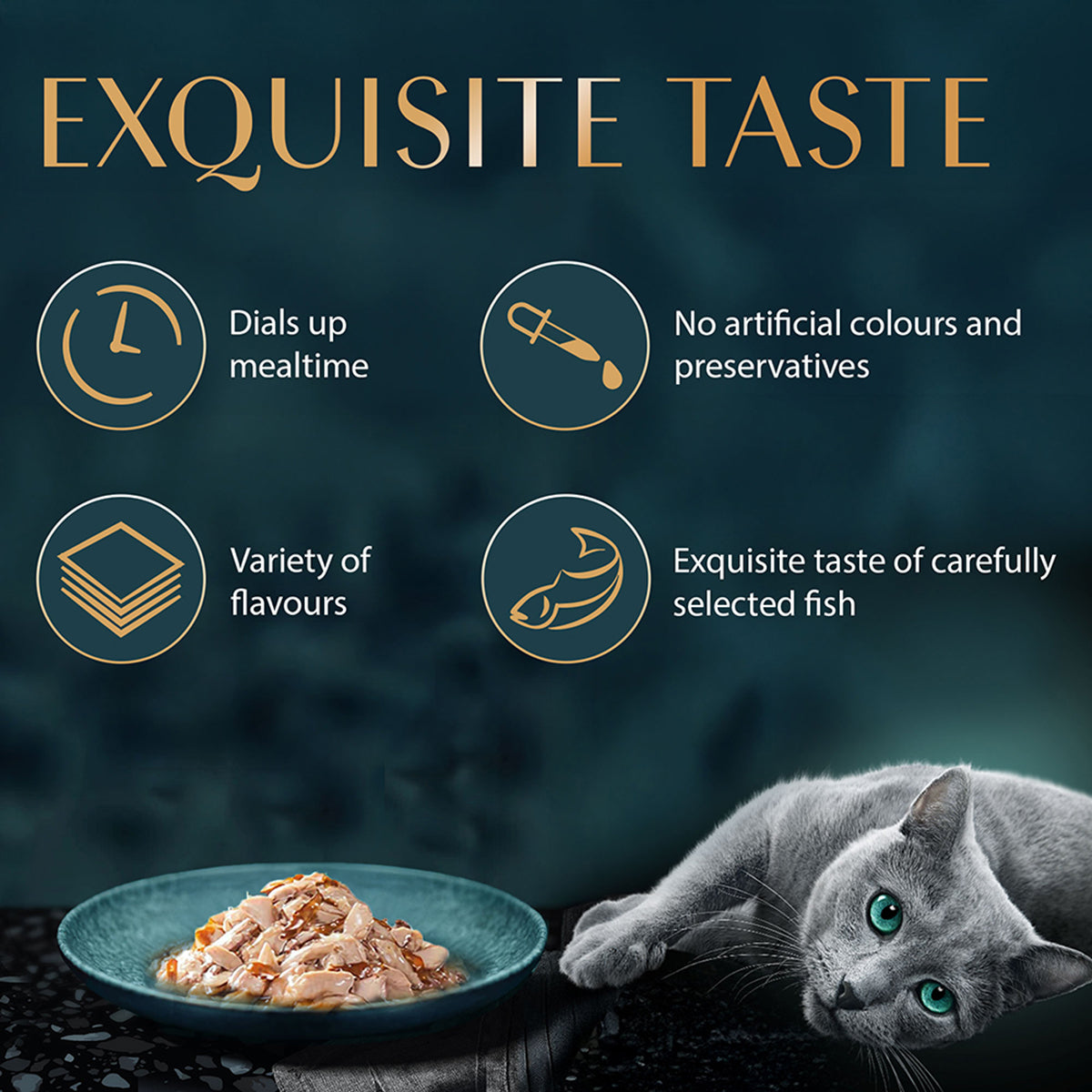 Sheba Rich Fish with Dry Bonito Flake Premium Wet Cat Food - All Breed Adult - 35g