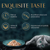 Sheba Rich Fish with Dry Bonito Flake Premium Wet Cat Food - All Breed Adult - 35g