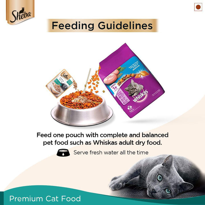 Sheba Rich Fish with Dry Bonito Flake Premium Wet Cat Food - All Breed Adult - 35g