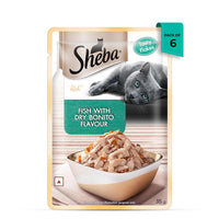Sheba Rich Fish with Dry Bonito Flake Premium Wet Cat Food - All Breed Adult - 35g