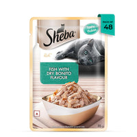 Sheba Rich Fish with Dry Bonito Flake Premium Wet Cat Food - All Breed Adult - 35g