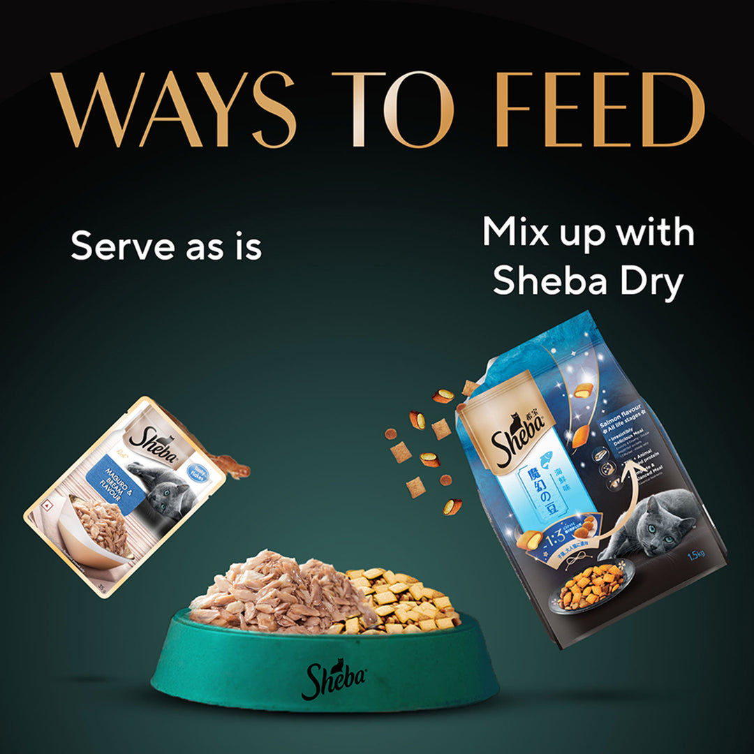 Sheba Rich Fish Mix (Maguro & Bream) Premium Wet Cat Food - All Breed Adult - 35g