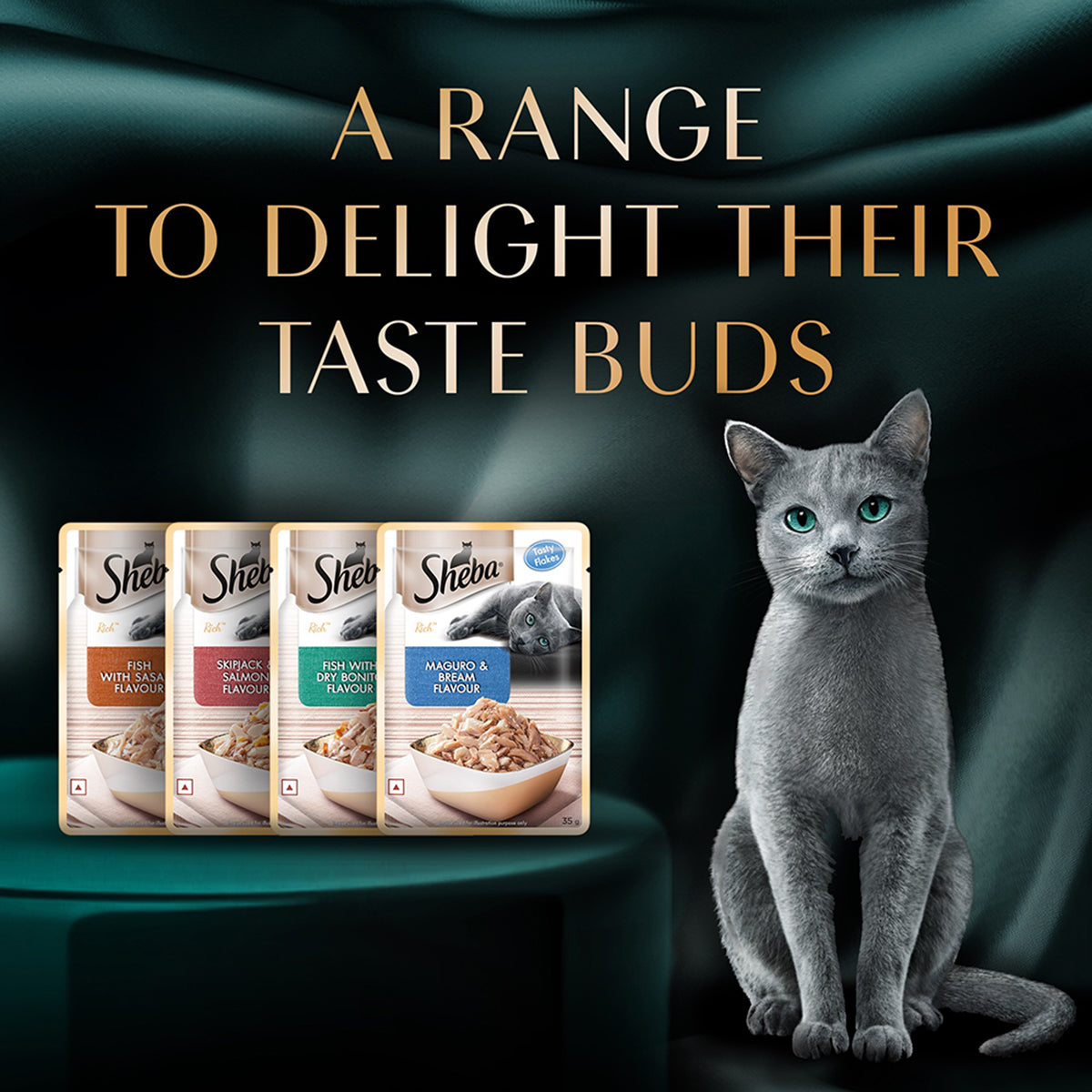 Sheba Rich Fish Mix (Maguro & Bream) Premium Wet Cat Food - All Breed Adult - 35g