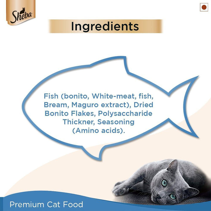 Sheba Rich Fish Mix (Maguro & Bream) Premium Wet Cat Food - All Breed Adult - 35g