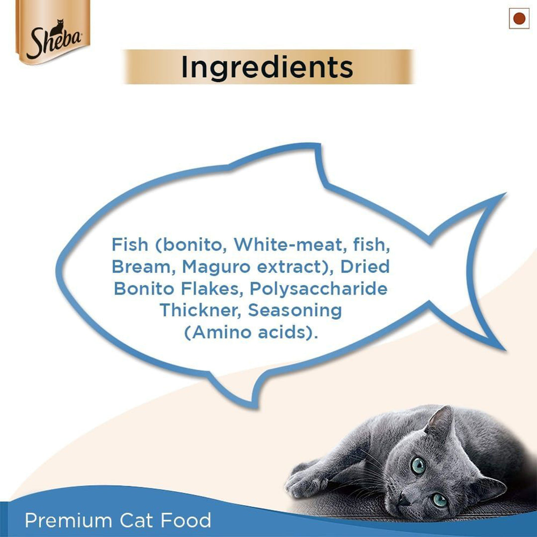 Sheba Rich Fish Mix (Maguro & Bream) Premium Wet Cat Food - All Breed Adult - 35g