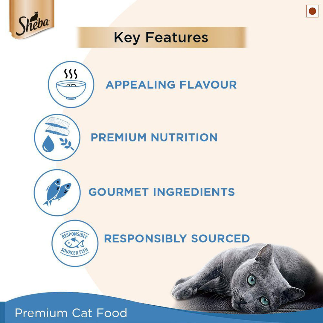 Sheba Rich Fish Mix (Maguro & Bream) Premium Wet Cat Food - All Breed Adult - 35g