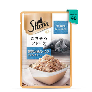 Sheba Rich Fish Mix (Maguro & Bream) Premium Wet Cat Food - All Breed Adult - 35g