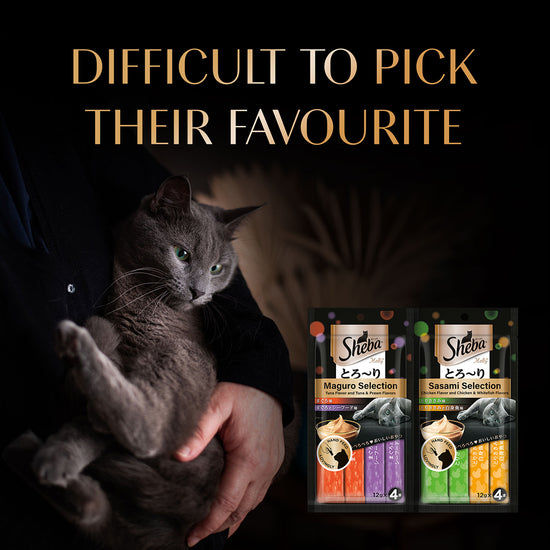 Sheba Maguro Selection Tuna & Prawn Flavour Cat Meaty Treat - 48 gm