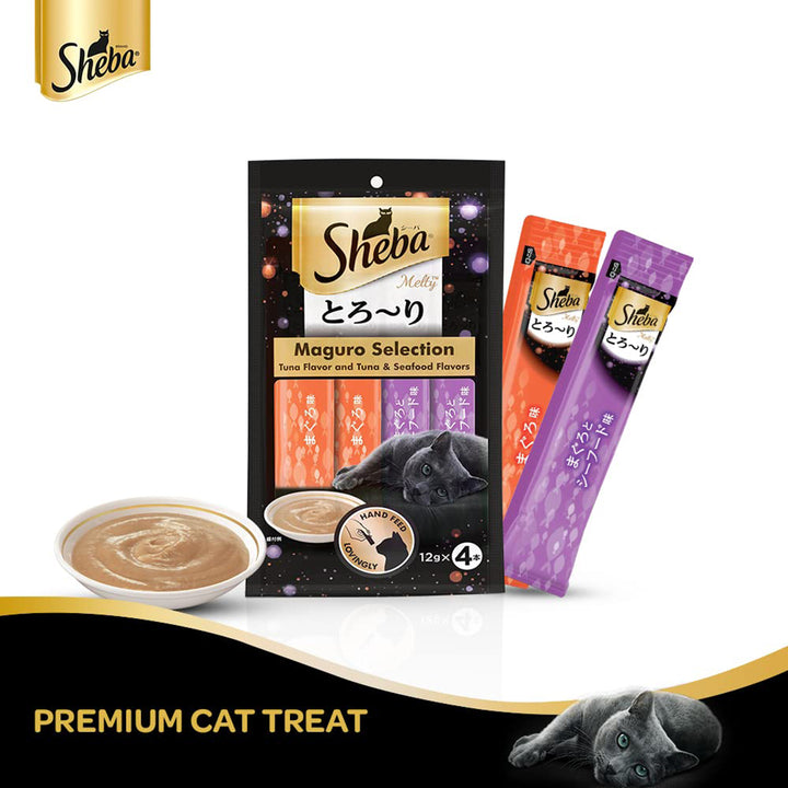 Sheba Maguro Selection Tuna & Seafood Flavour Cat Meaty Treat - All Breed Adult - 48g