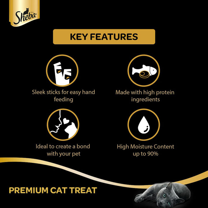 Sheba Maguro Selection Tuna & Seafood Flavour Cat Meaty Treat - All Breed Adult - 48g