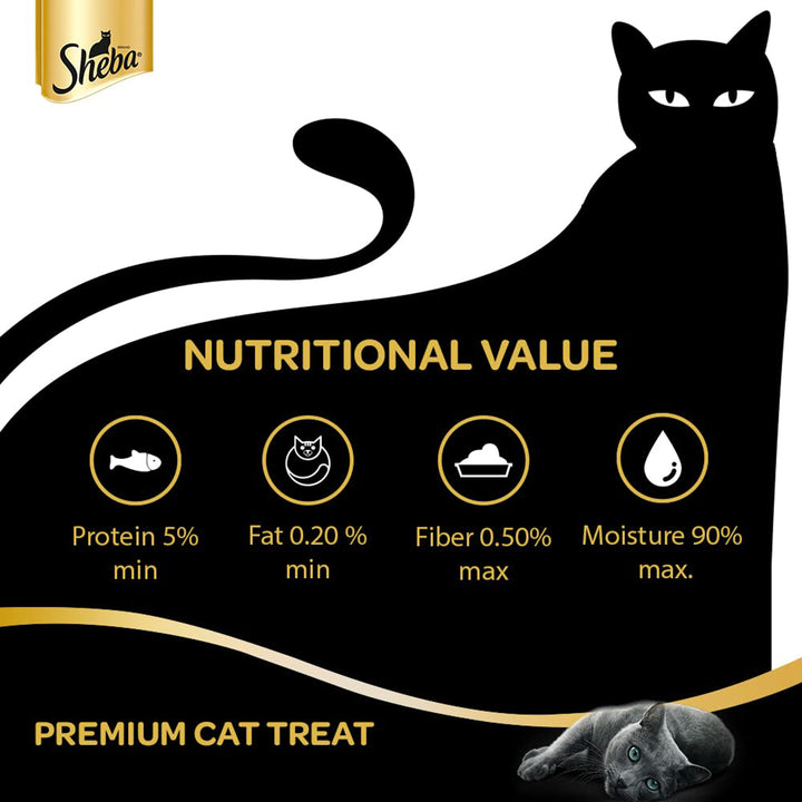 Sheba Maguro Selection Tuna & Seafood Flavour Cat Meaty Treat - All Breed Adult - 48g