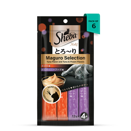 Sheba Maguro Selection Tuna & Prawn Flavour Cat Meaty Treat - 48 gm