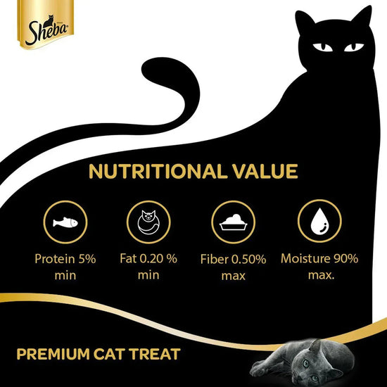 Sheba Skipjack Selection Katsuo & Salmon Flavour Cat Meaty Treat - 48g - Zigly